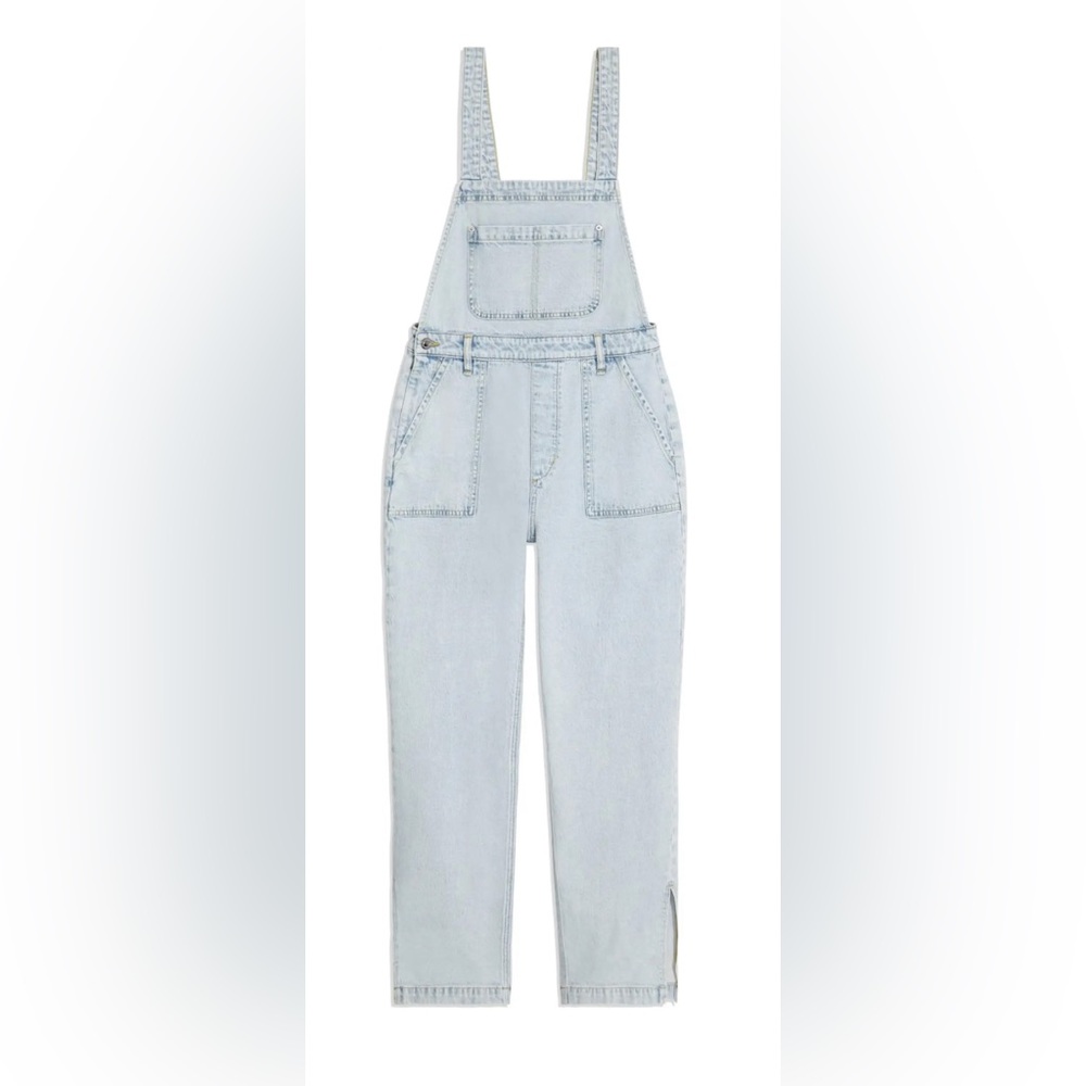 WeWoreWhat Slit Hem Overalls - Blue Jean - M